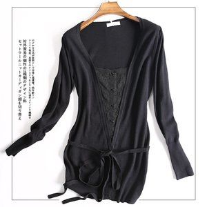 Sweater with waist tie XS